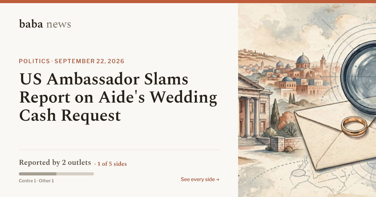 US Ambassador Slams Report on Aide's Wedding Cash Request · baba News