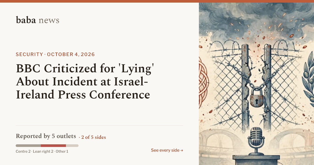 BBC Criticized for 'Lying' About Incident at Israel-Ireland Press ...