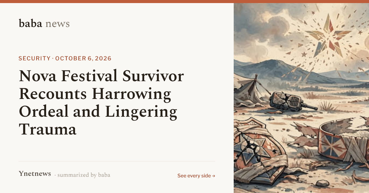 Nova Festival Survivor Recounts Harrowing Ordeal and Lingering Trauma ...