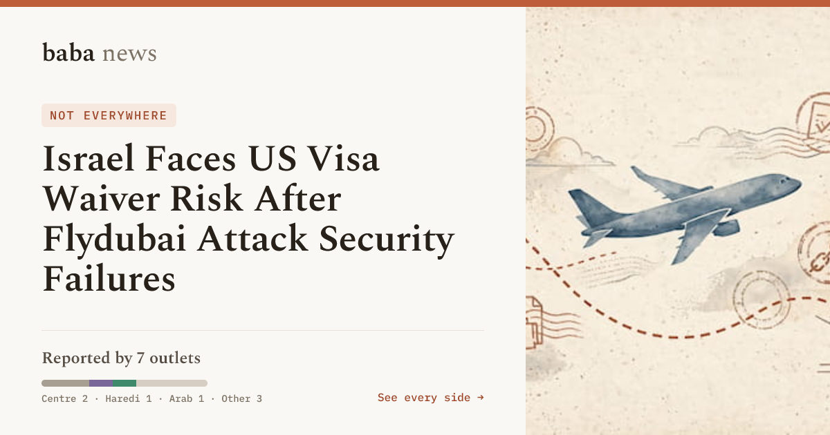 Israel Faces US Visa Waiver Risk After Flydubai Attack Security ...