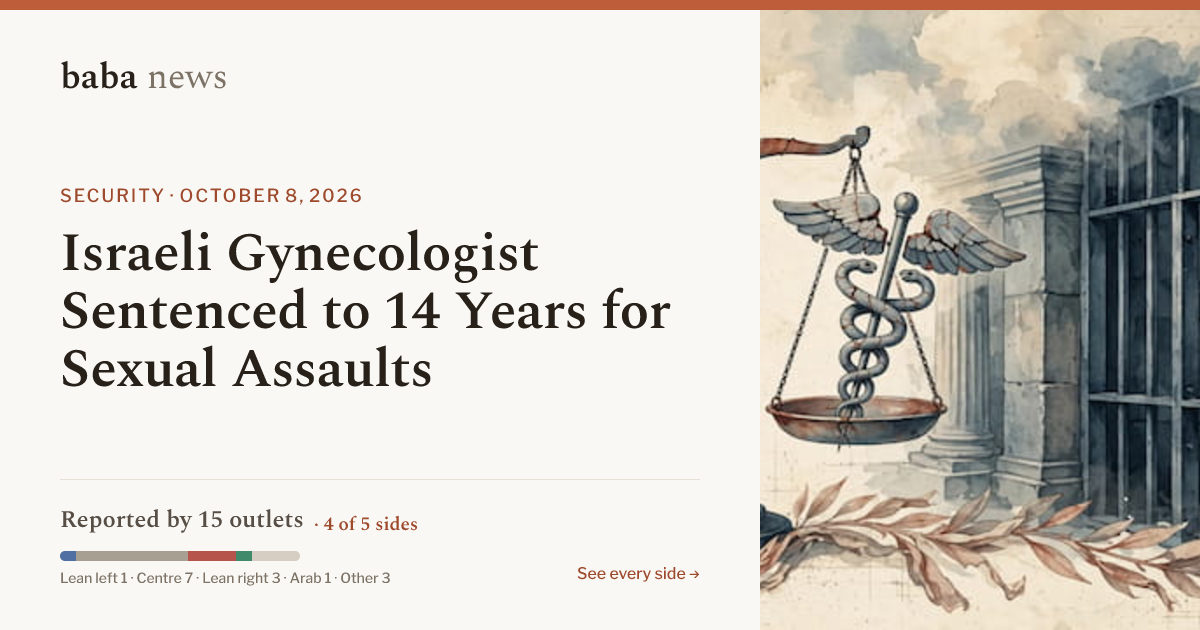 Israeli Gynecologist Sentenced to 14 Years for Sexual…