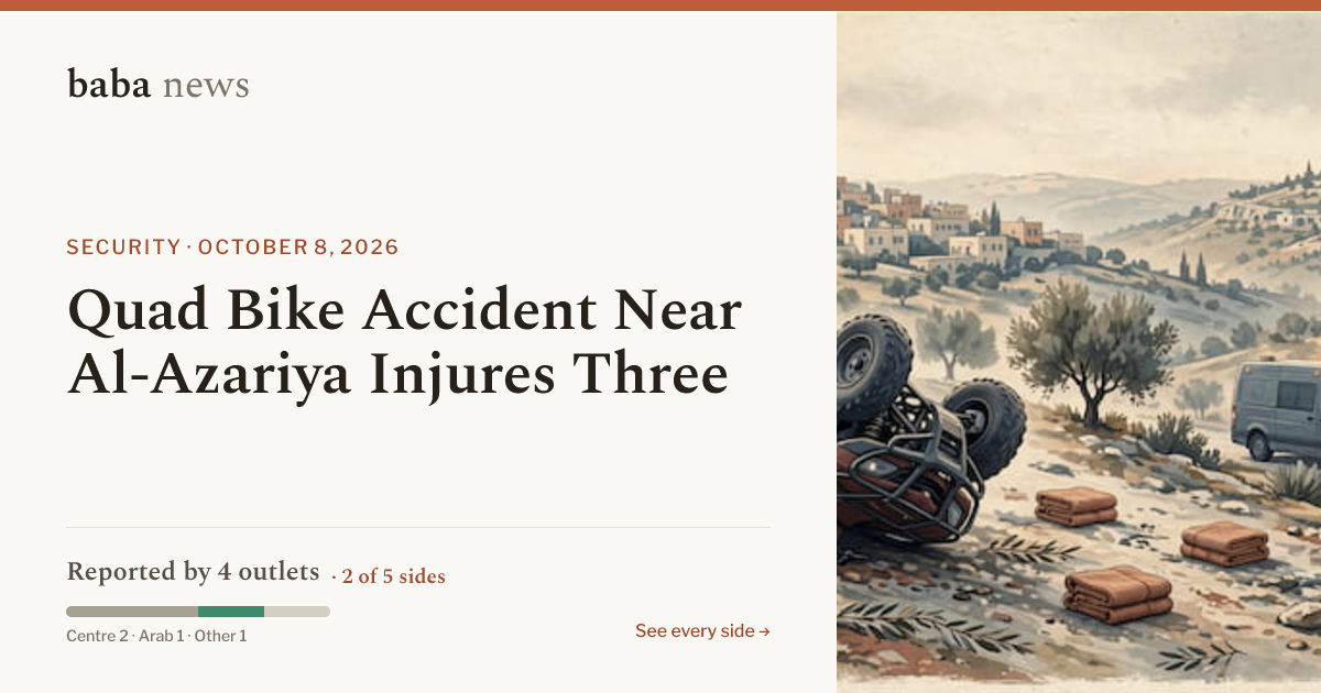 Quad Bike Accident Near Al-Azariya Injures Three · baba News