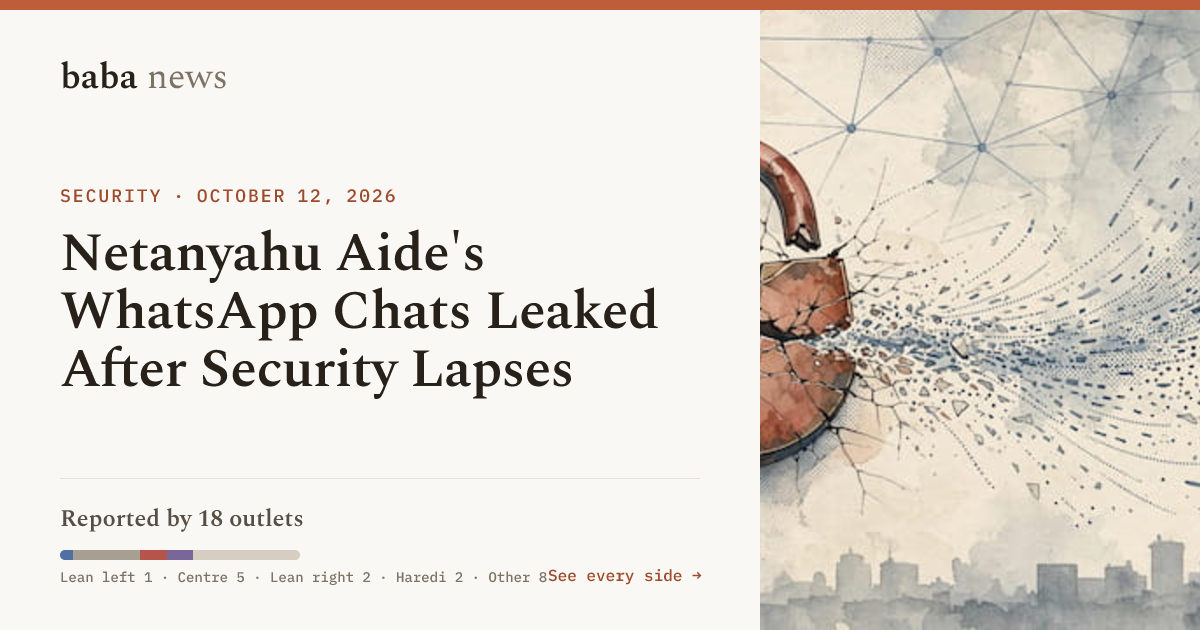Netanyahu Aide's WhatsApp Chats Leaked After Security Lapses · baba News
