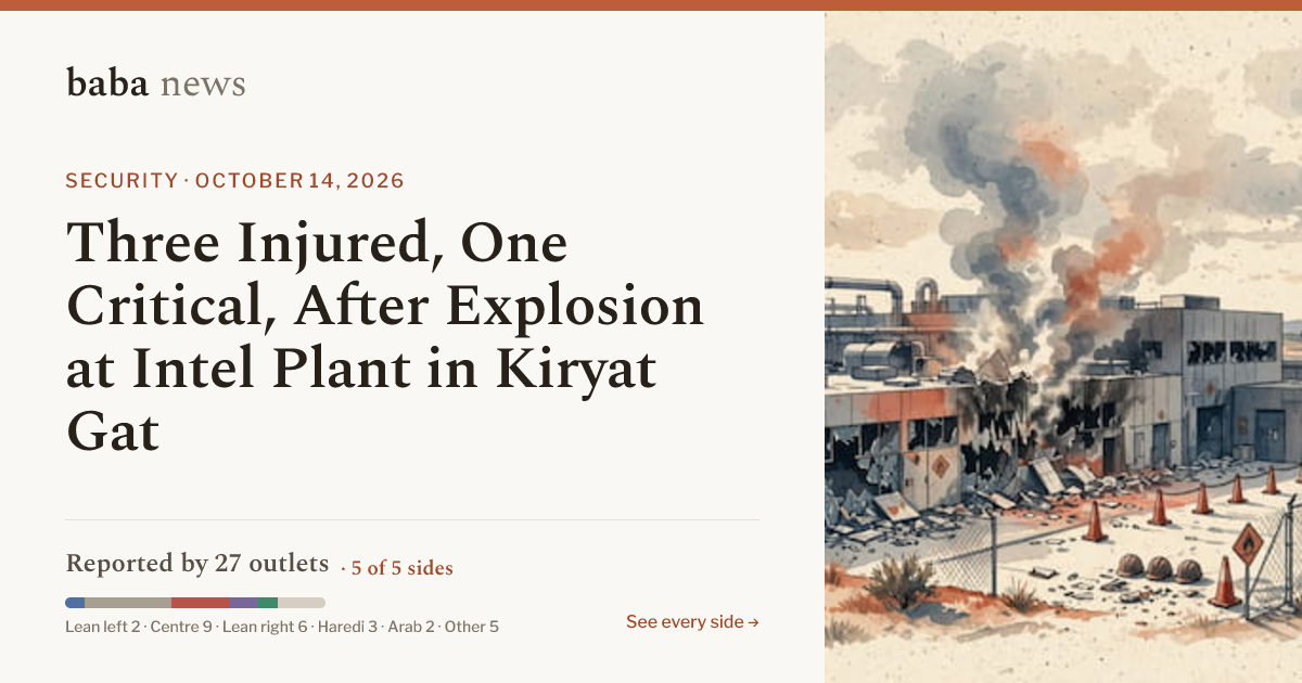 Three Injured, One Critical, After Explosion at Intel Plant in Kiryat ...