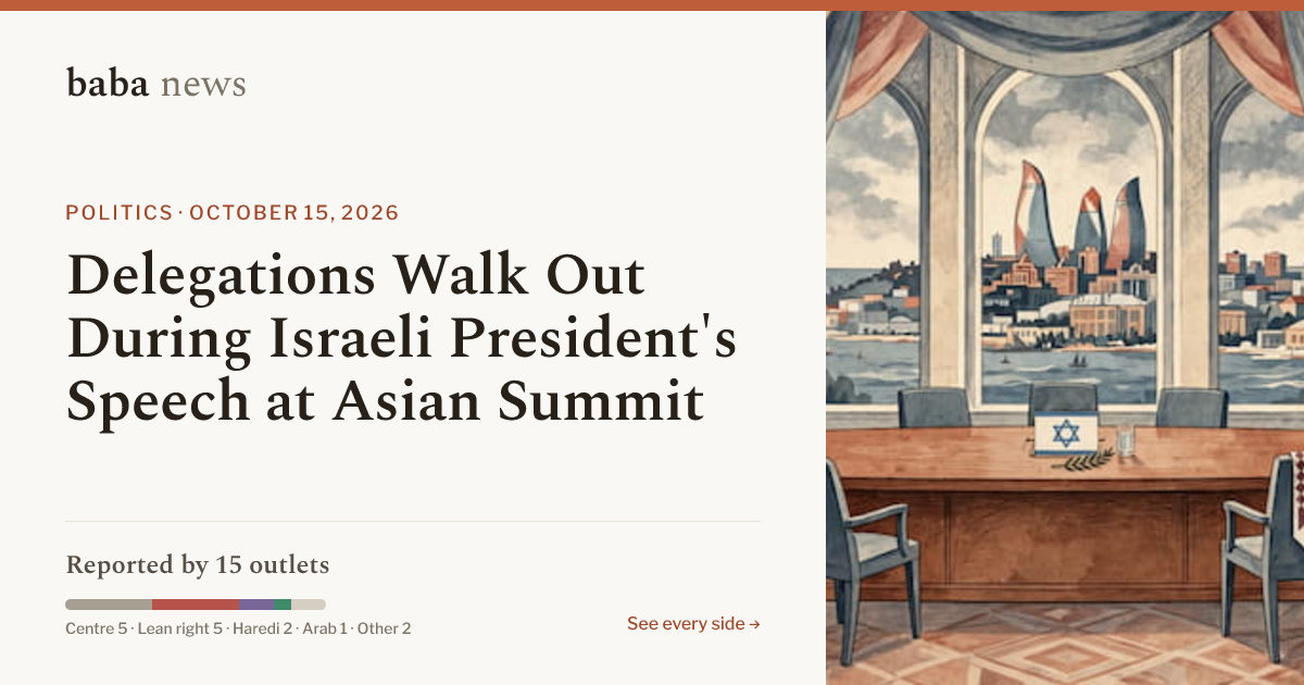 Delegations Walk Out During Israeli President's Speech at Asian Summit ...