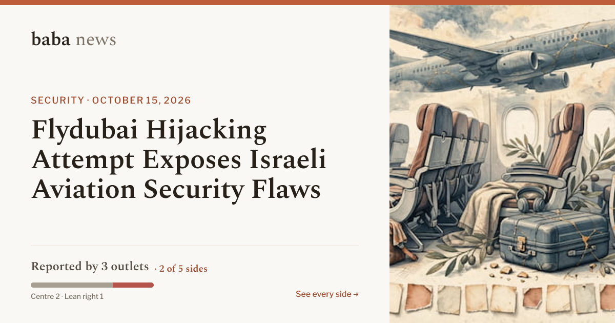 Flydubai Hijacking Attempt Exposes Israeli Aviation Security Flaws ...