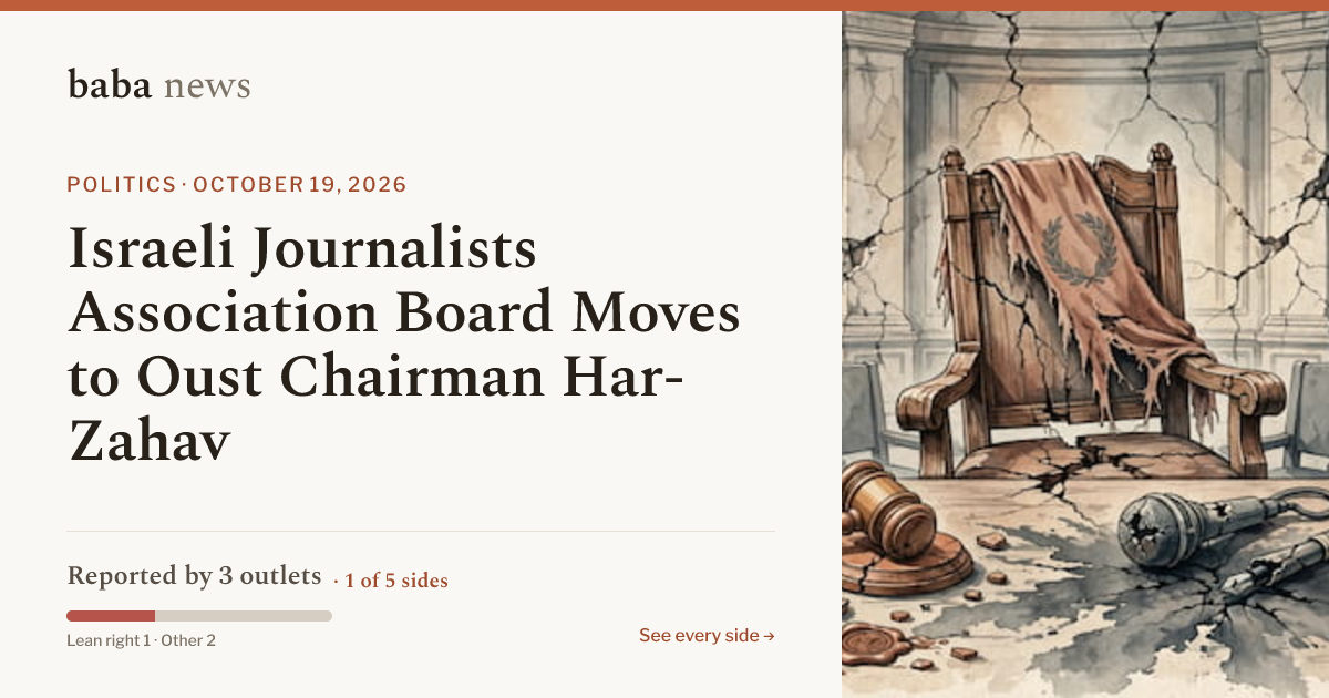 Israeli Journalists Association Board Moves to Oust…