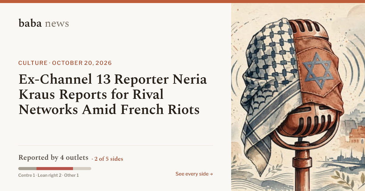 Ex-Channel 13 Reporter Neria Kraus Reports for Rival…