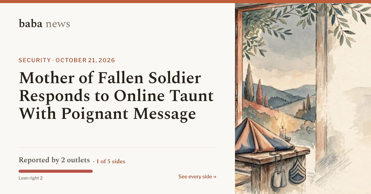 Mother of Fallen Soldier Responds to Online Taunt With Poignant Message ...