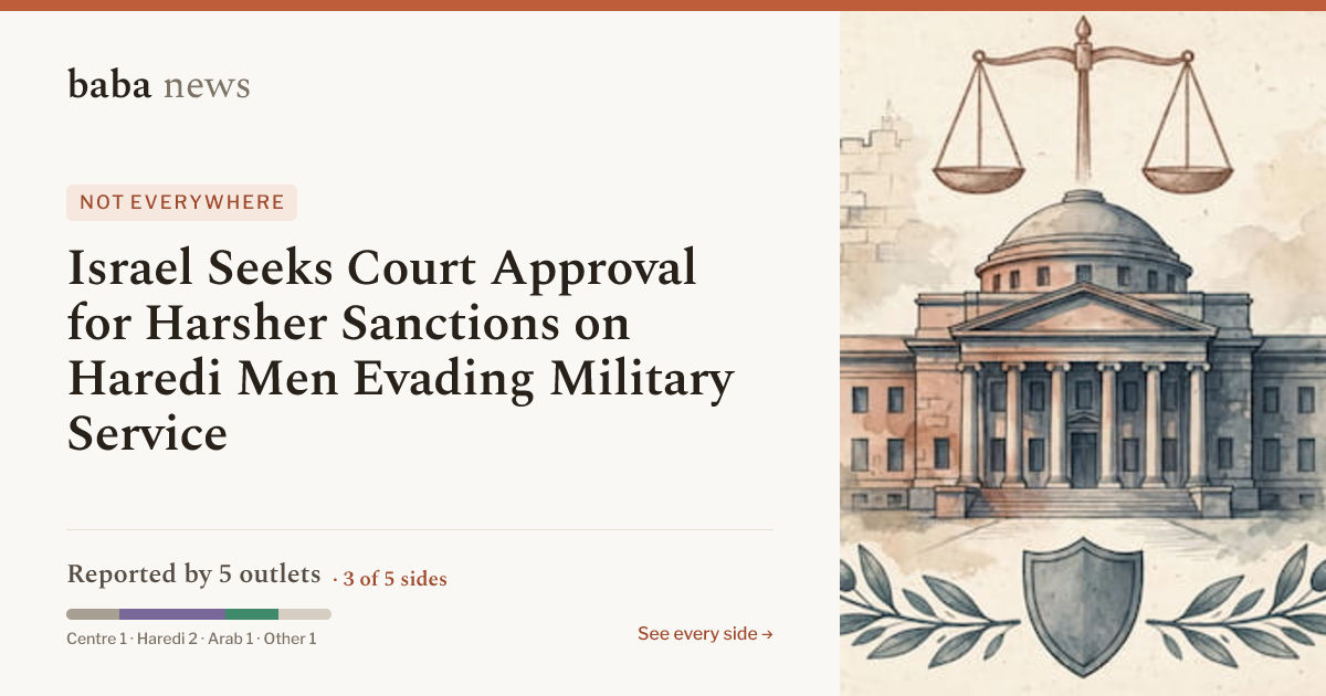 Israel Seeks Court Approval for Harsher Sanctions on Haredi Men Evading ...