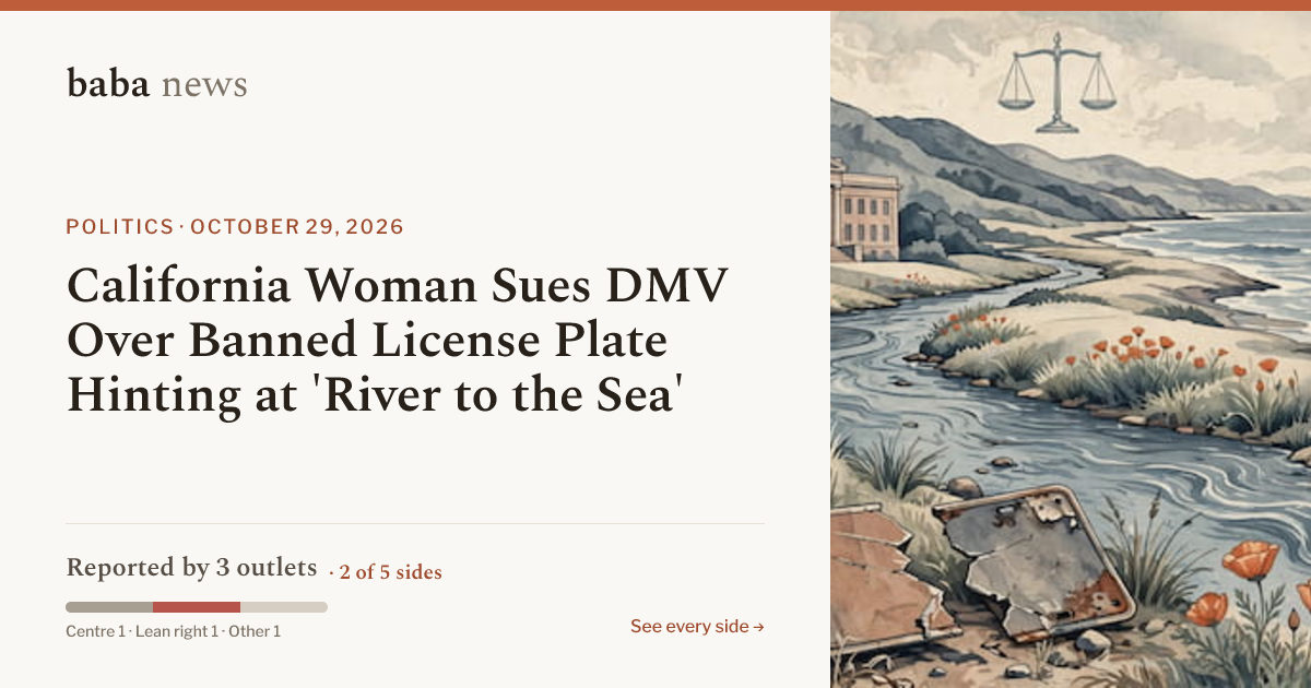 California Woman Sues DMV Over Banned License Plate Hinting at 'River ...