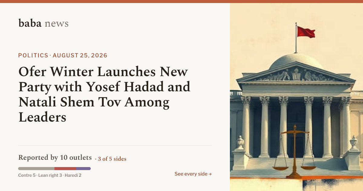 Ofer Winter Launches New Party with Yosef Hadad and Natali…