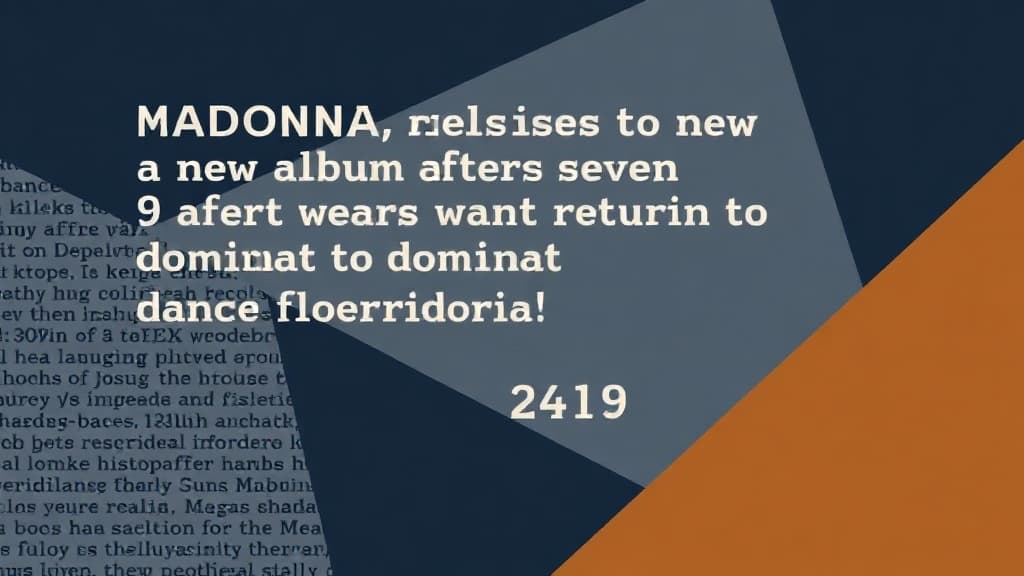 Madonna Releases an Album After Seven Years, and Wants to Regain Control of the Dance Floor