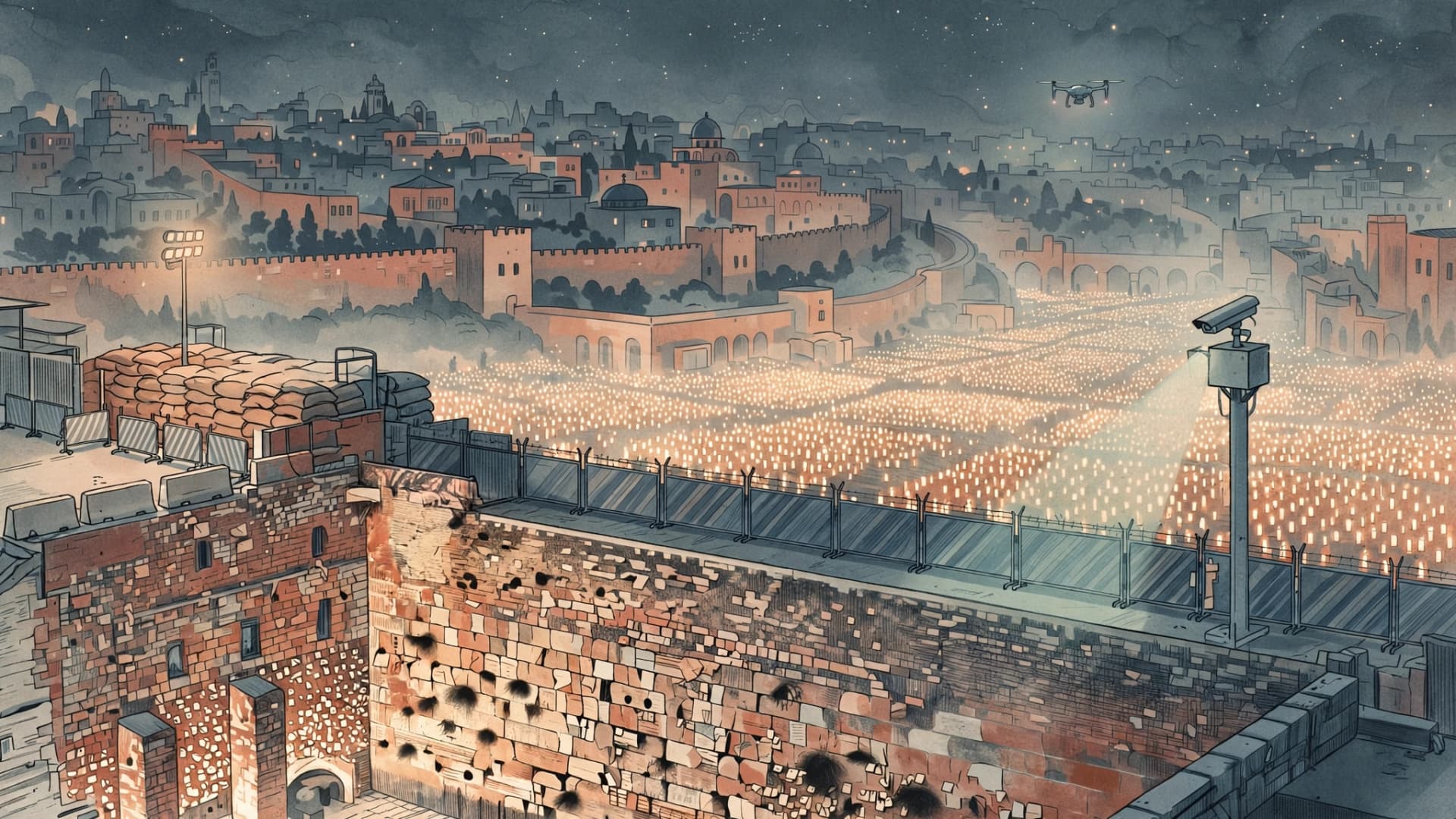 Tens of Thousands Attend Selichot Prayers in Jerusalem Under Heavy Security