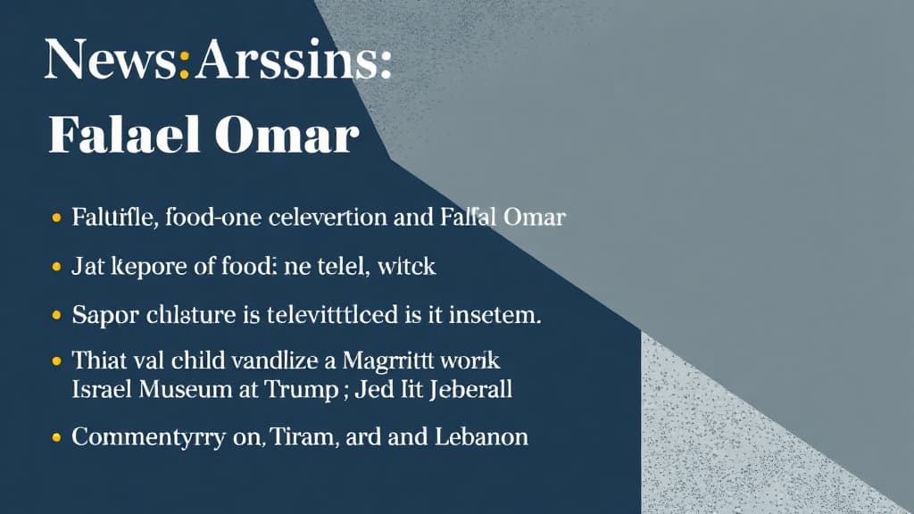 Falafel Omar: Falafel You Eat With a Hunger Only War Can Bring