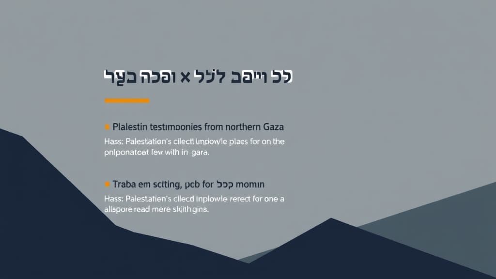 "We Do Not Want to Die": Palestinian Testimonies From the Inferno in the Northern Strip