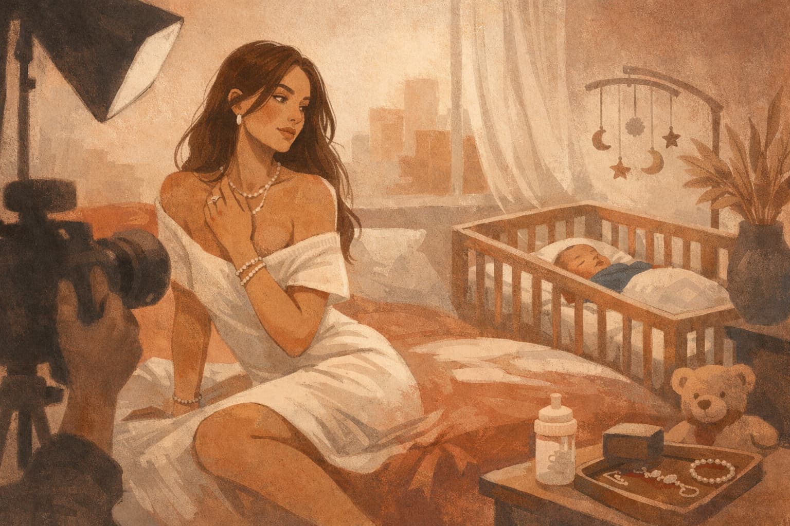 Sapir Avisror Returns to Work Less Than a Month After Giving Birth for Pandora Shoot