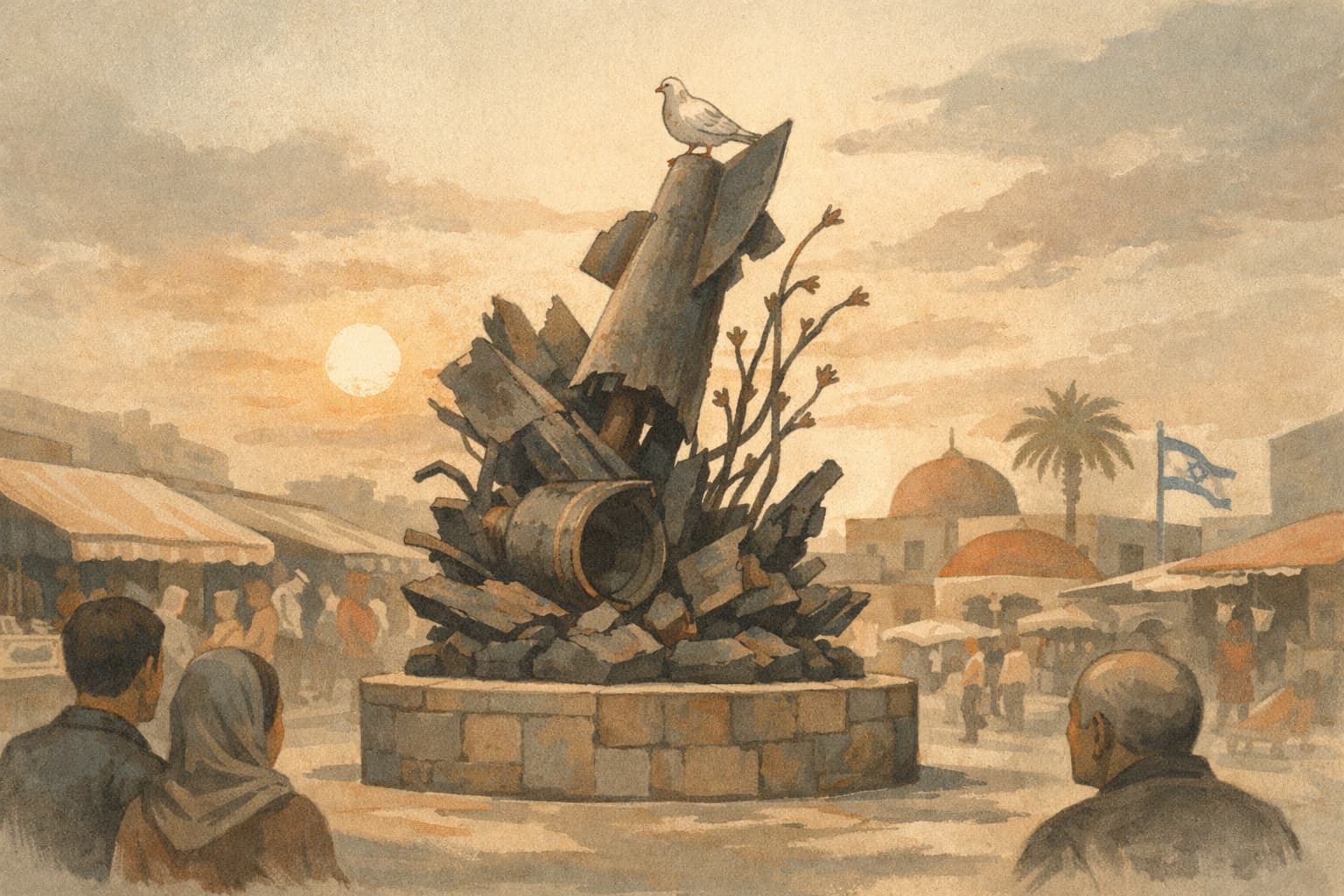 Rehovot turns Iranian missile debris into a memorial sculpture
