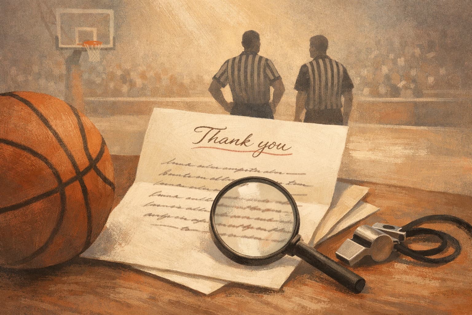 Basketball League Sends Referees Thank-You Letter Amid Hidden Message Speculation