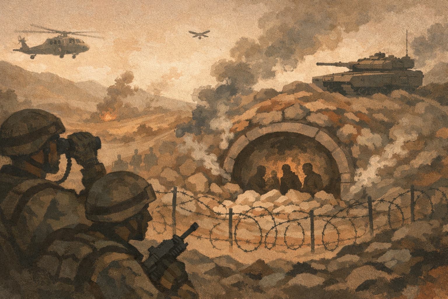 IDF Encircles Hezbollah Fighters Trapped in South Lebanon Tunnel Network