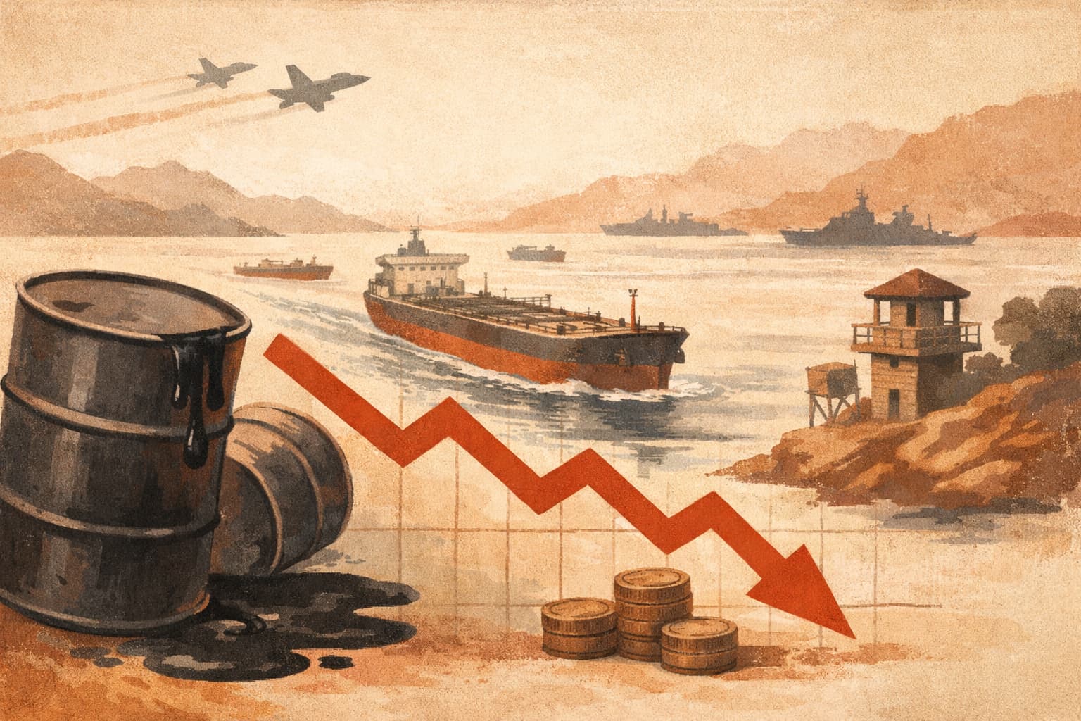 Oil Prices Fall to Prewar Lows as Hormuz Traffic Resumes