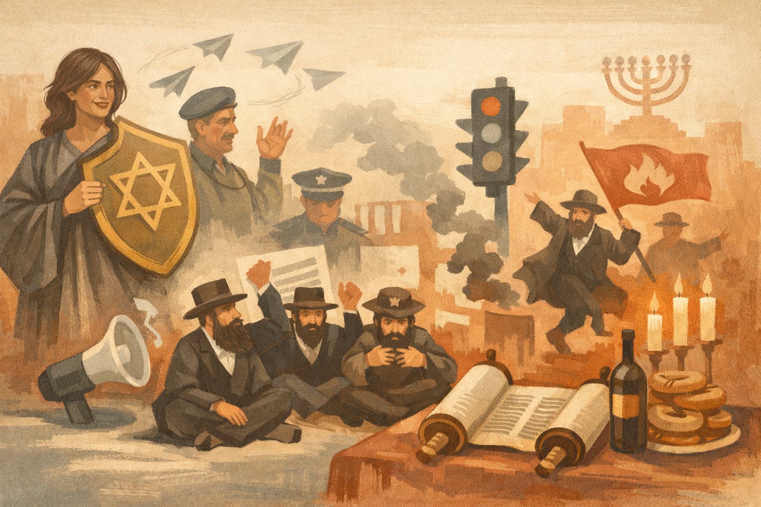 Satirical roundup targets Israeli politics, protests, and a Chabad event