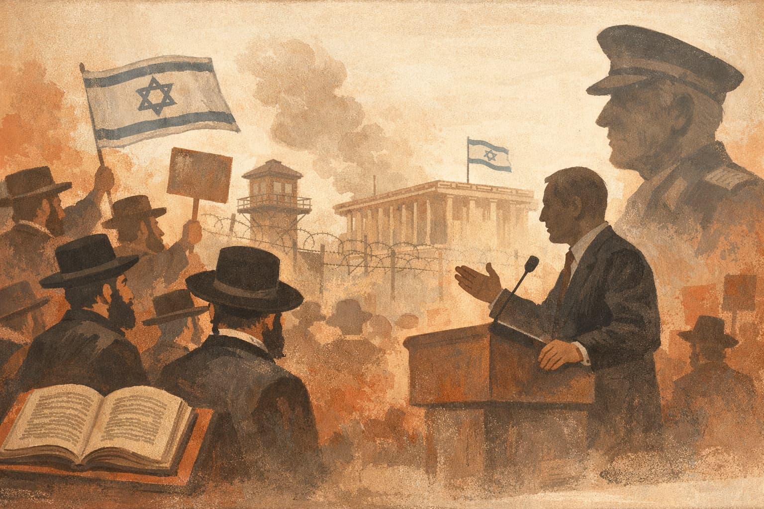 Haredi Parties Rally Over Draft Arrests as Netanyahu Repeats Promises