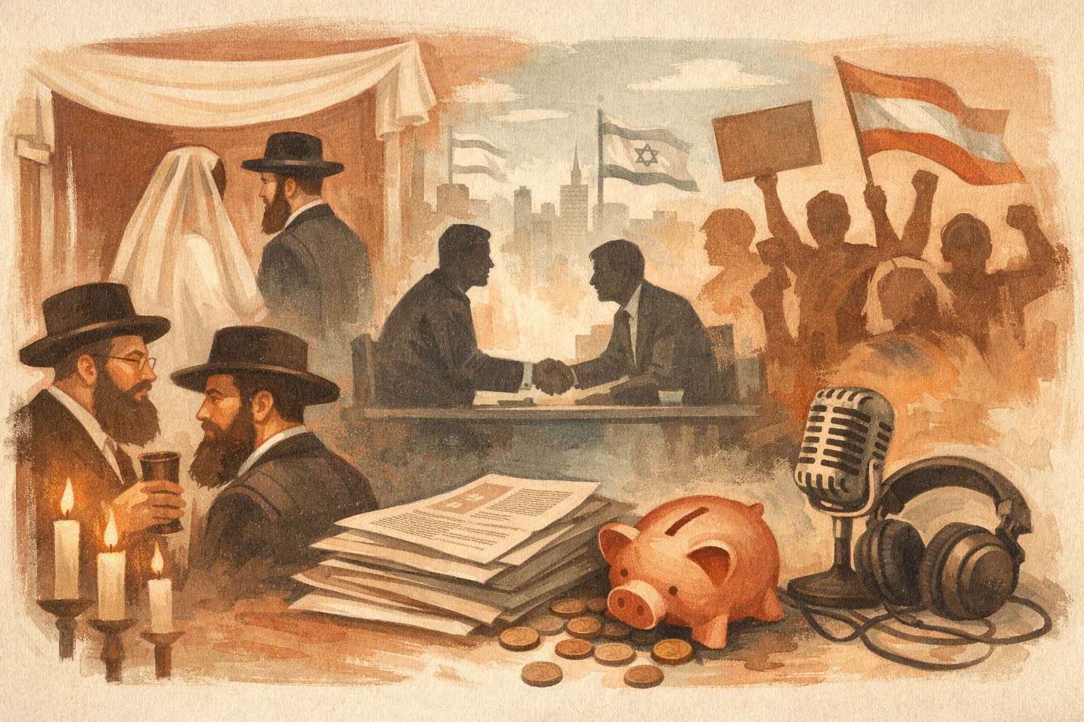 Rabbinic weddings, protests, and political meetups fill this week’s gossip roundup