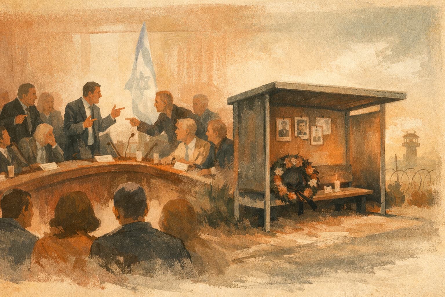 Knesset Debate Erupts Over Whether to Move 7 October Memorial Bus Shelters