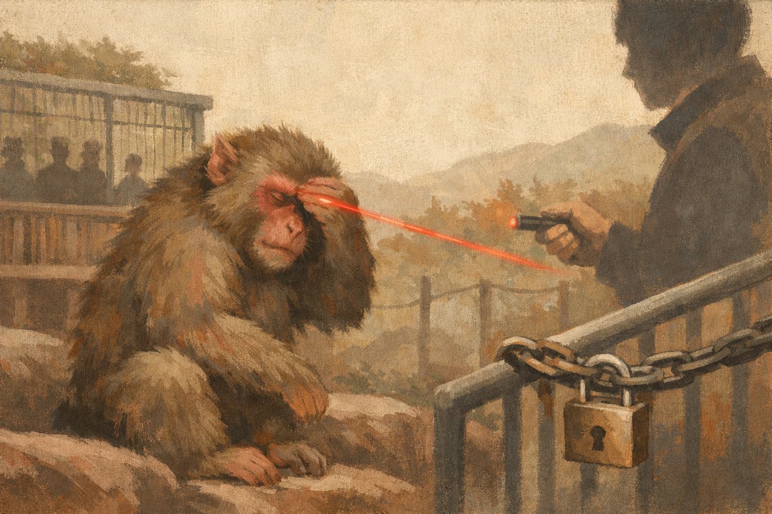 Viral Japanese macaque Punch again at risk after visitor shines laser at him