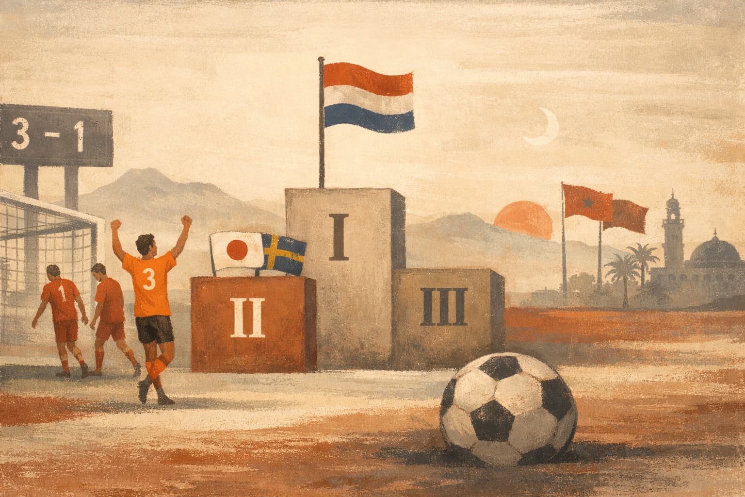 Netherlands top Group with 3-1 win over Tunisia