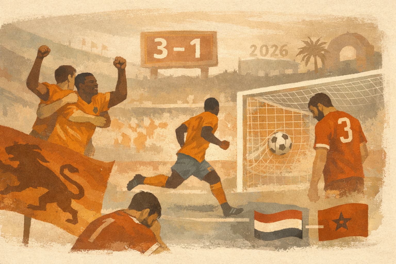 Netherlands keeps its perfect group-stage streak alive with 3-1 win over Tunisia