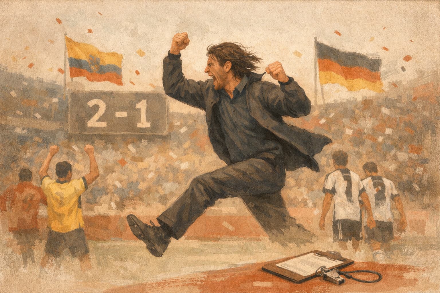 Ecuador Coach Celebrates Shock Win Over Germany After Surviving Job Pressure