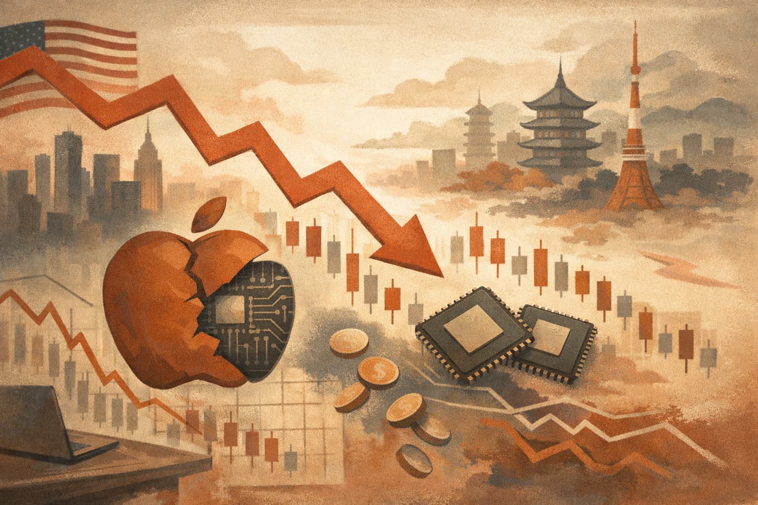 Asian Markets and U.S. Futures Fall as Tech Selloff Deepens