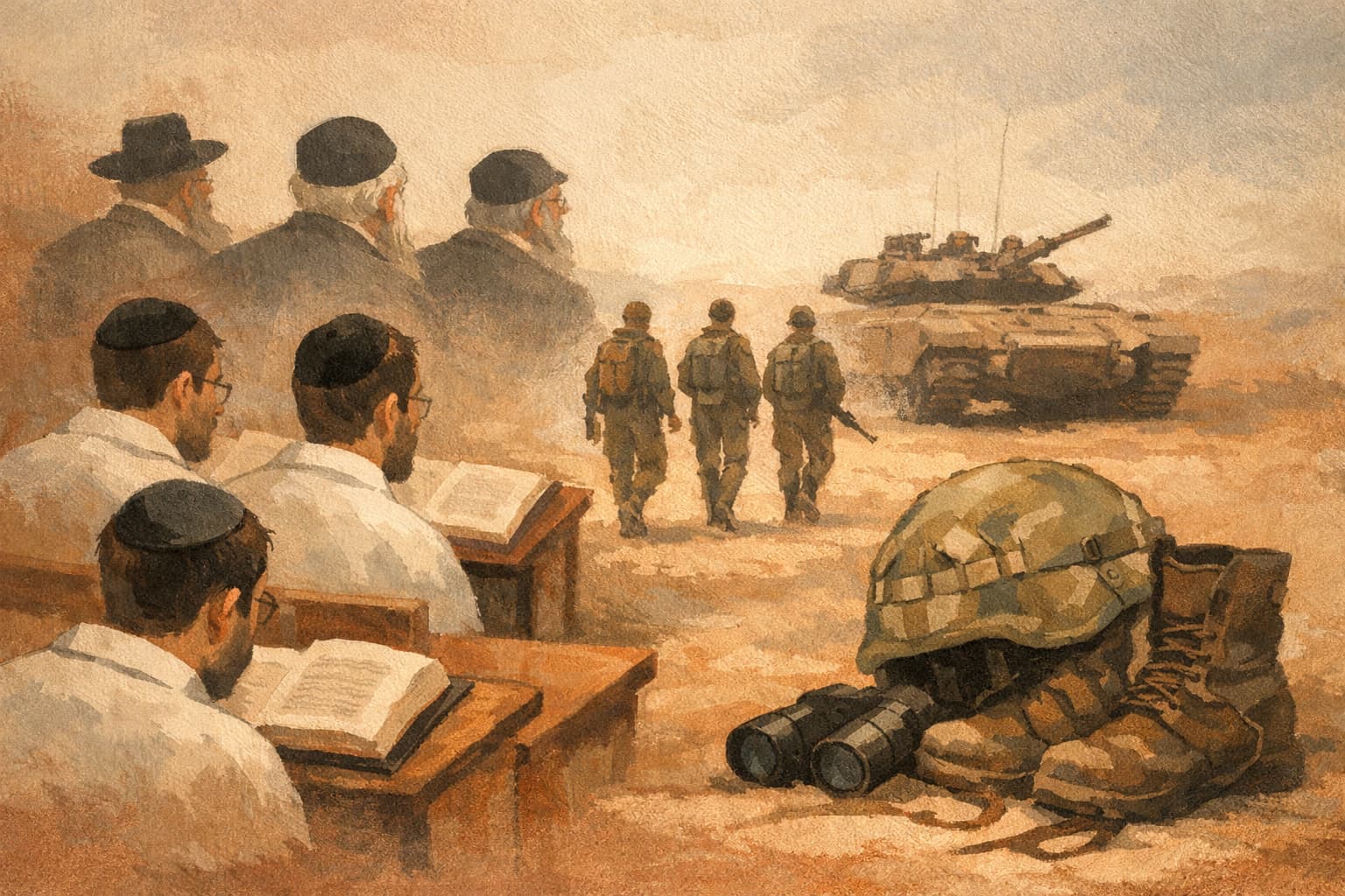 Religious pre-army schools will send students to the Armored Corps in August