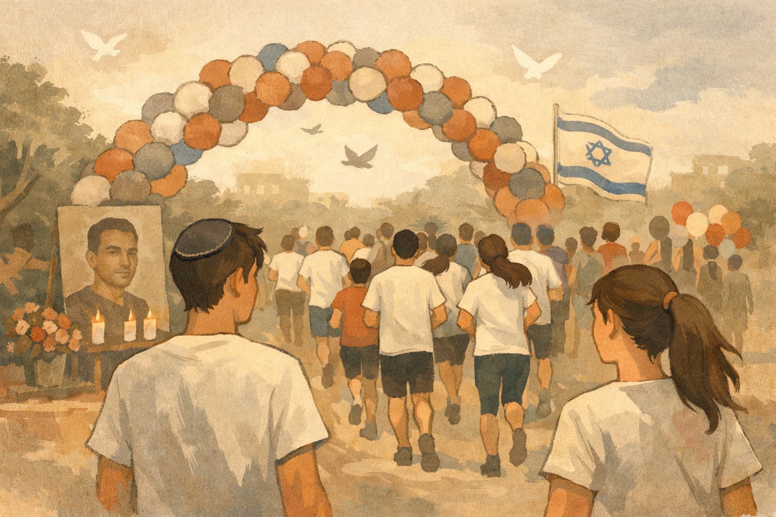 Masuaret Batya Students Hold Anti-Violence Run for Benjamin Yemu Zalka