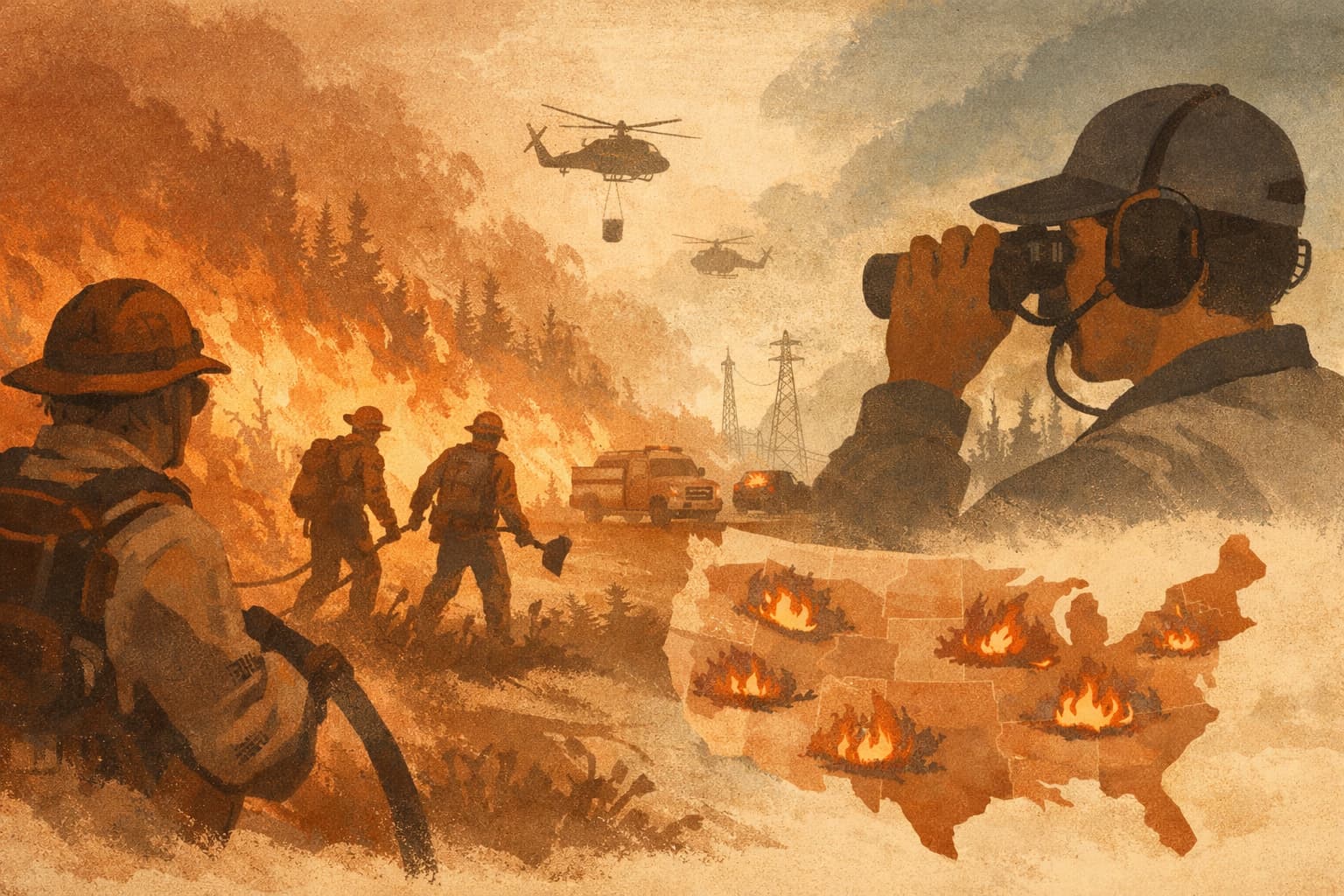 Massive Wildfires Rage Across the United States