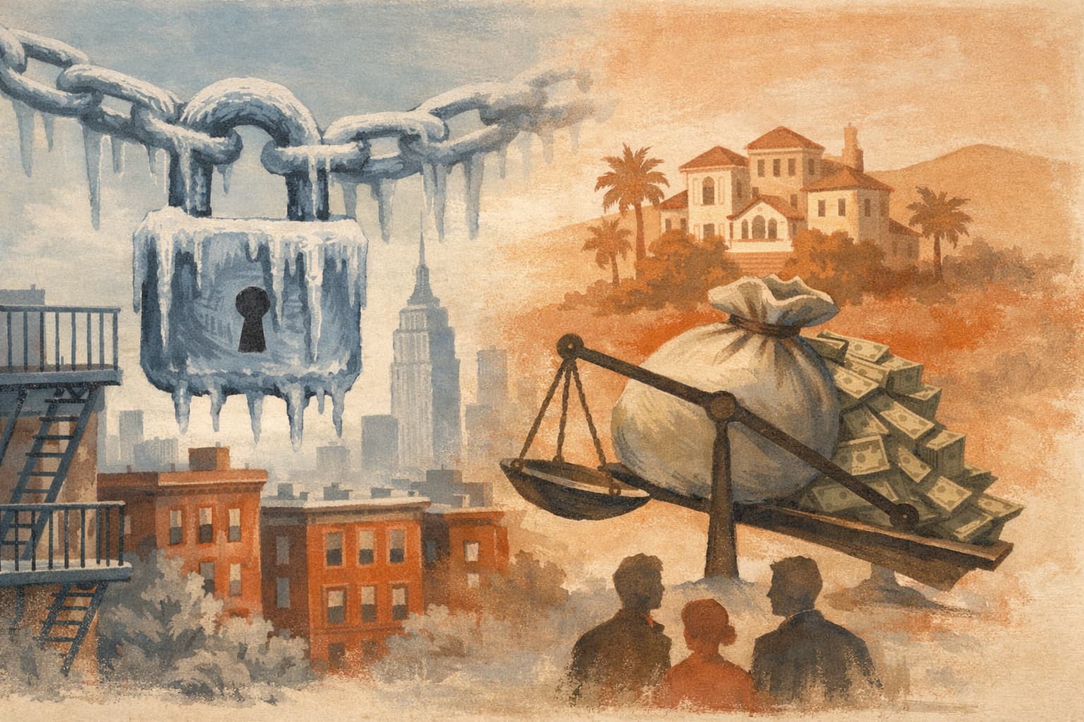 New York Freezes Rents as California Moves Closer to a Billionaire Tax