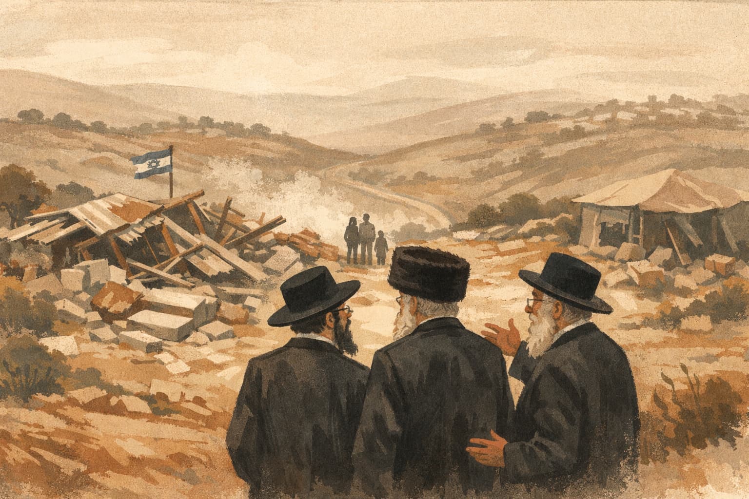 Rabbinic delegation visits Beit Anot hill after demolition, urges formal recognition