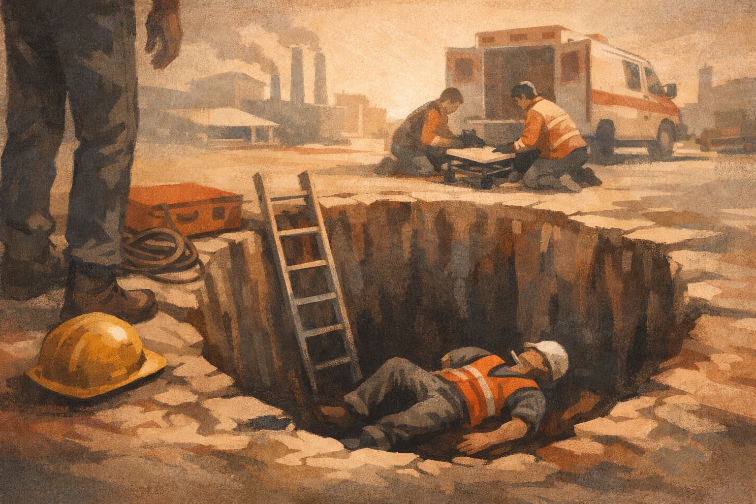 Worker, 30, badly hurt after falling into 4-meter pit at Kiryat Bialik factory