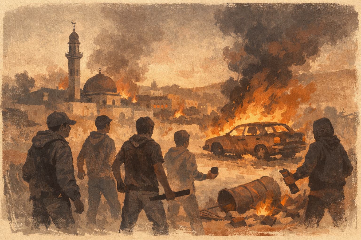 Six indicted over arson and violence in Palestinian village near Ramallah
