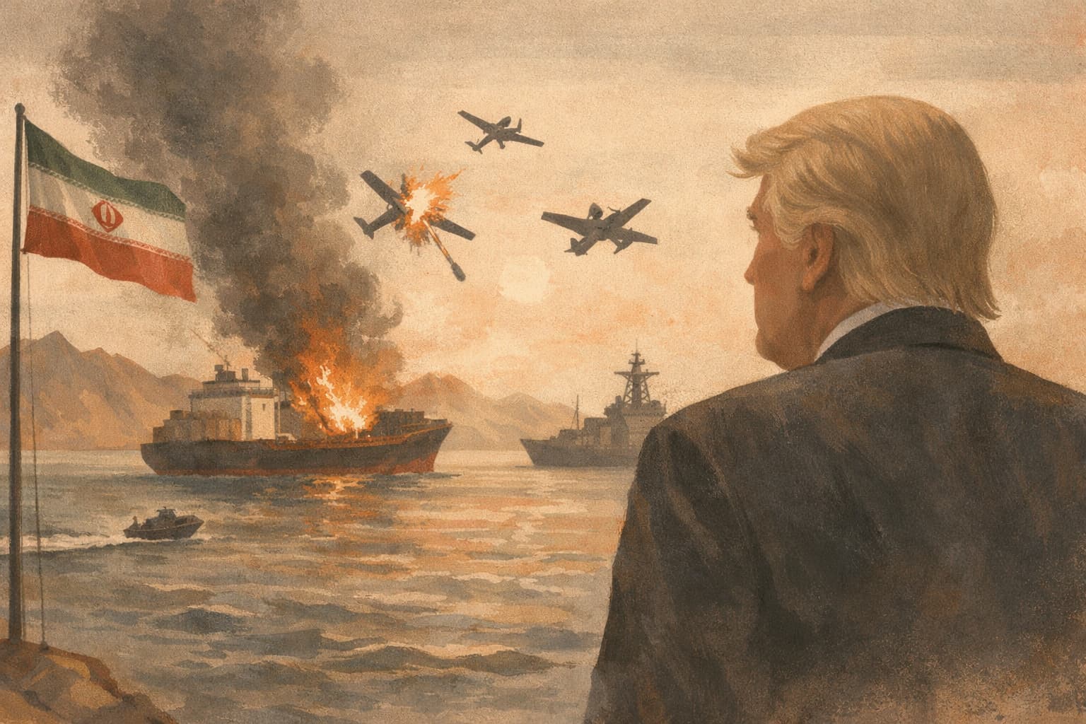 Trump Says Iran 'Stupidly' Violated the Ceasefire After Drone Attack in the Strait of Hormuz
