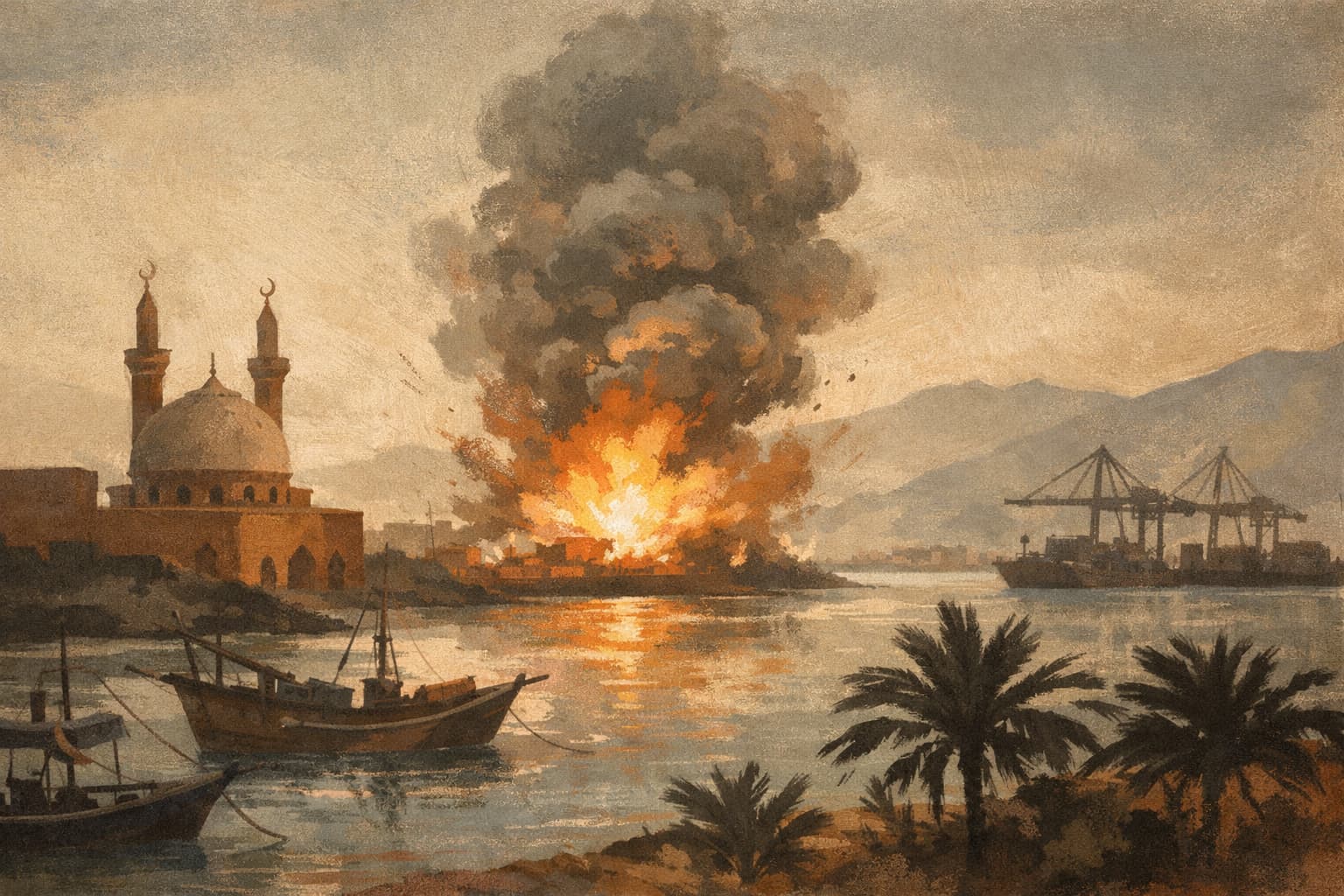 Explosion Reported in Iranian Port City Near the Strait of Hormuz