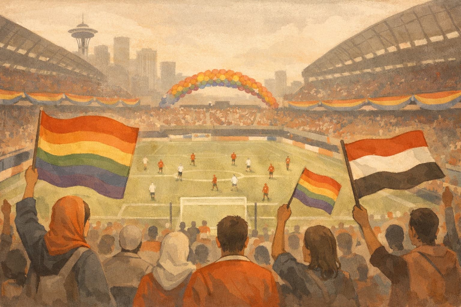 Seattle marks Iran-Egypt World Cup match with Pride flags despite objections
