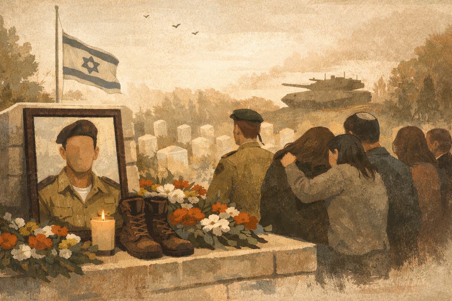 Family and Friends Hold Emotional Memorial for Fallen IDF Officer Nohe Havshush