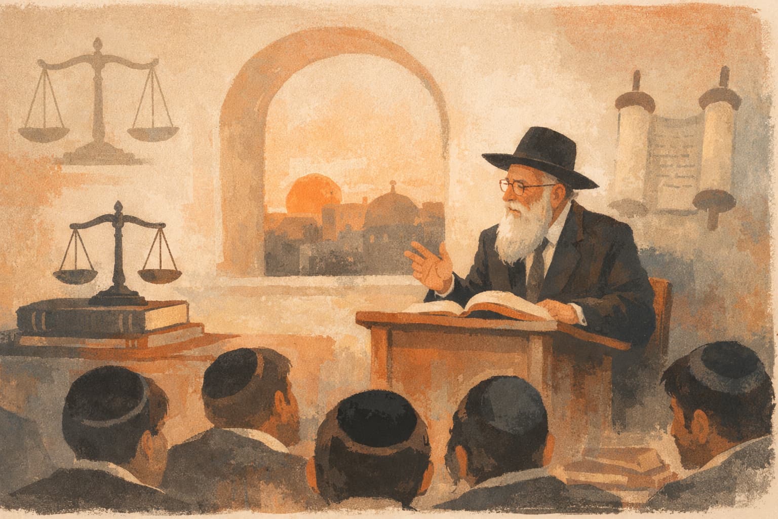 Rabbi Aryeh Diner Delivers Final Lecture on Laws of Arbitration at Ataret Gabriel Yeshiva