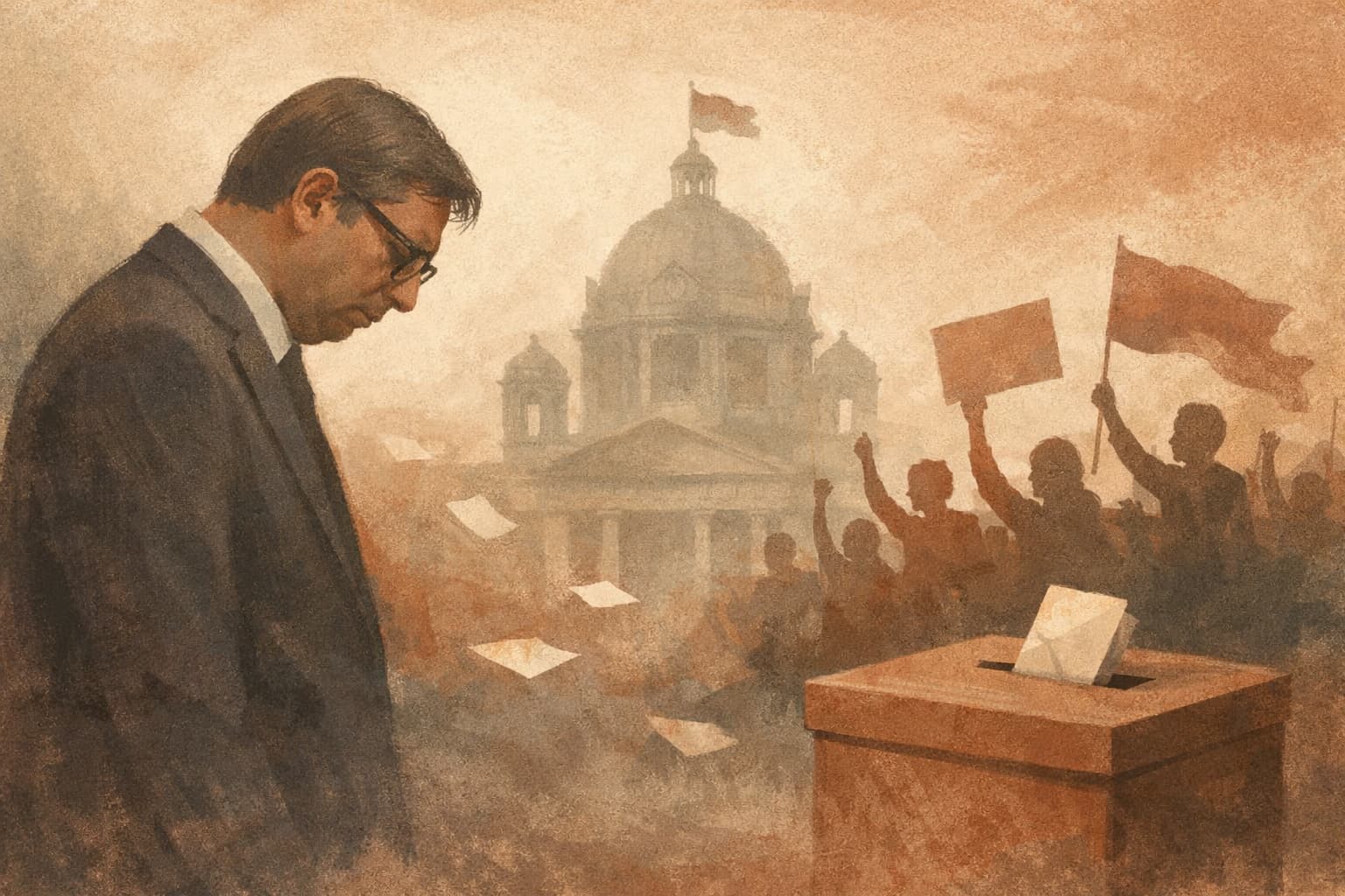 Serbian President Vucic Announces Resignation Amid Massive Protests, Paving Way for Early Elections