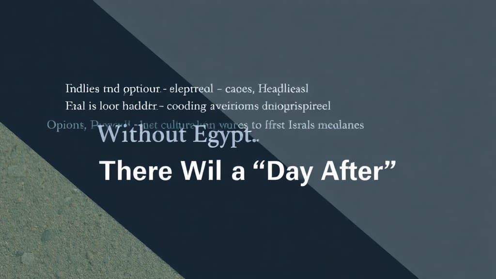 Without Egypt, There Will Be No 'Day After'