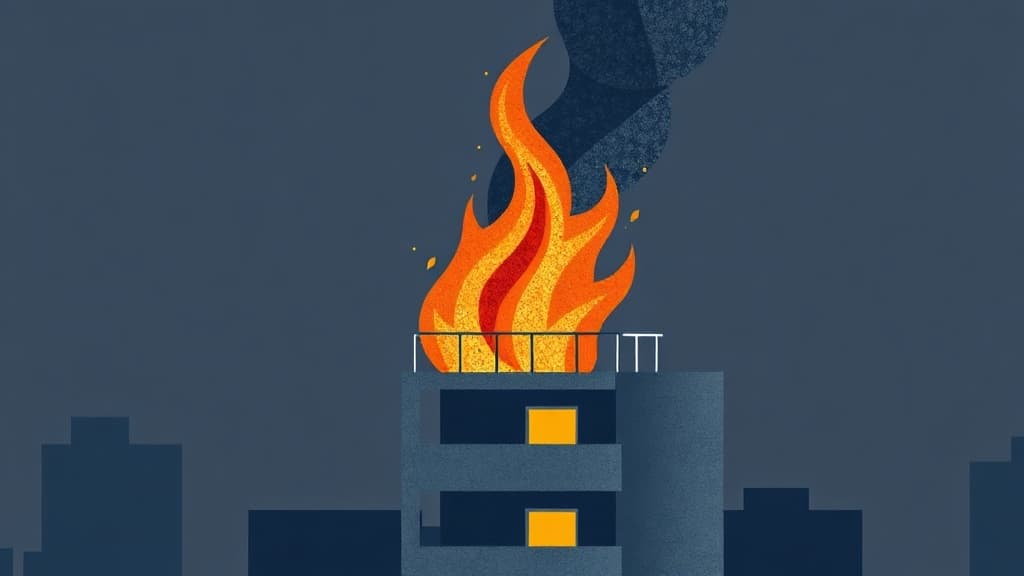 Haredi Volunteer Firefighters Join Firefighters at Apartment Blaze in Haifa