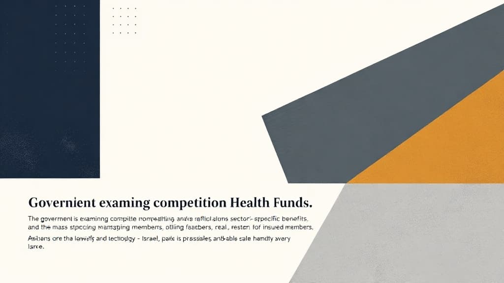 Against the backdrop of sector-specific benefits and mass insured transfers, the government is examining competition among health funds